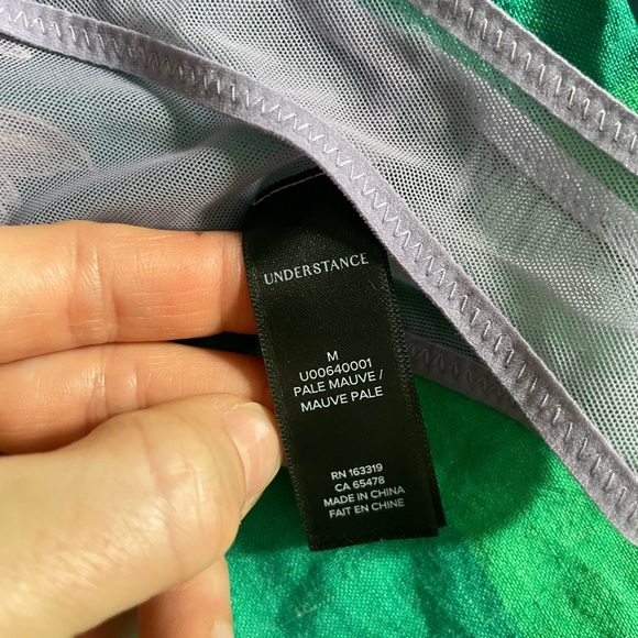 Moonlight Sheer Plunge Mauve Floral Embroidered Bra & Matching Thong - Picture 15 of 15